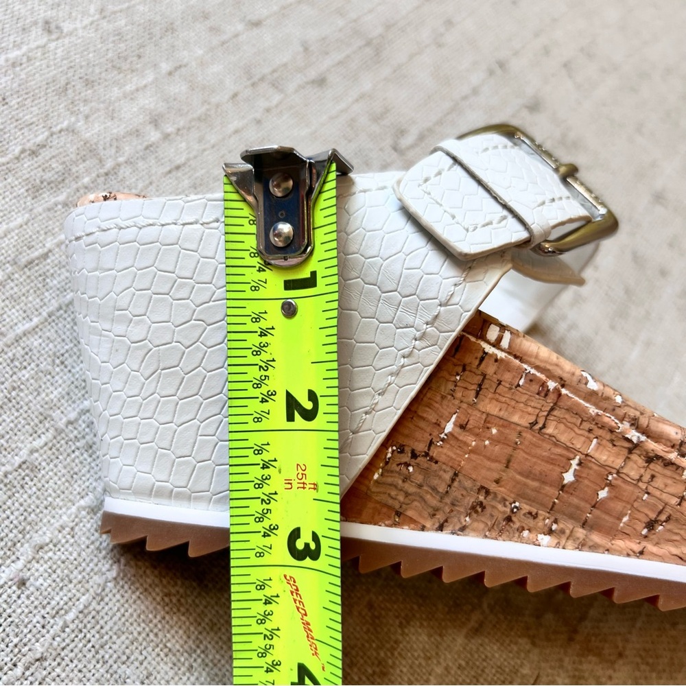 Donald Pliner Skyler White Cork Wedge Sandals - Picture 6 of 8